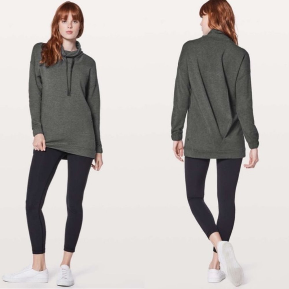 Lululemon Womens Twisted & Tucked Long Sleeve Sweatshirt 4 Drawstring Hi…